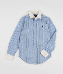 Modrá proužkovaná košile RALPH LAUREN