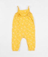 Žltý nohavicový overal s kvetmi H&M