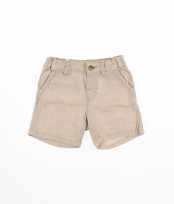 Béžové lněné kraťasy H&M