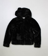 Černá plyšová bunda H&M
