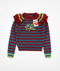 Barevný pruhovaný svetr vlnou CYCLEBAND