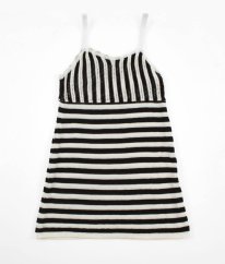 Černobílé proužkované úpletové šaty PRIMARK