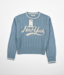 Světle modrý crop svetr C&A