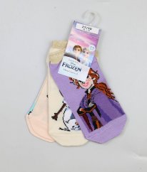 Sada 3 párů kotníčkových ponožek se třpytem Frozen (EUR 27-30) DISNEY