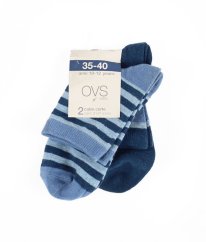 Sada 2 párů modrých ponožek (EU 35-40) OVS