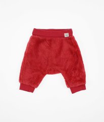 Červené plyšové kalhoty H&M