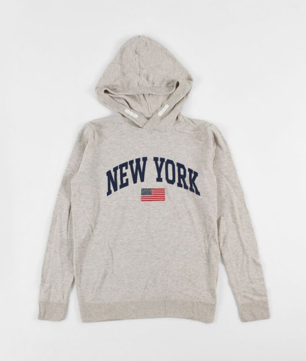 Šedý lehký svetr s kapucí H&M