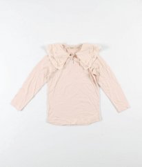 Růžová halenka/triko s krajkovým límcem MARMAR COPENHAGEN