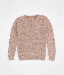 Růžový svetr se zlatou nití YD
