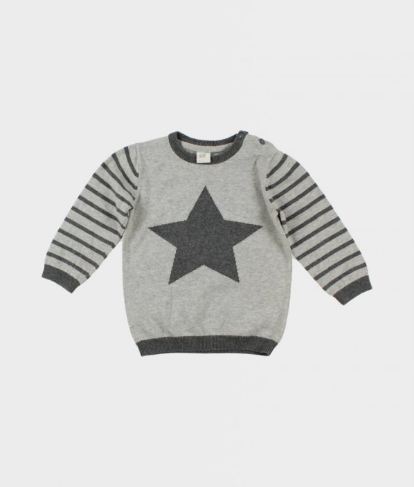 Šedý svetr s hvězdou H&M