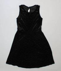 Černé sametové šaty s hvězdičkami NUTMEG