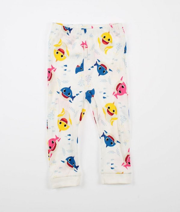 Bílé pyžamové kalhoty Baby shark NUTMEG