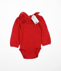 Červené body s macramé krajkou H&M