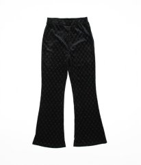 Černé semišové kalhoty do zvonu PRIMARK