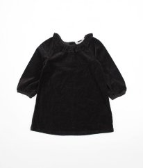 Tmavohnedé sametové šaty H&M