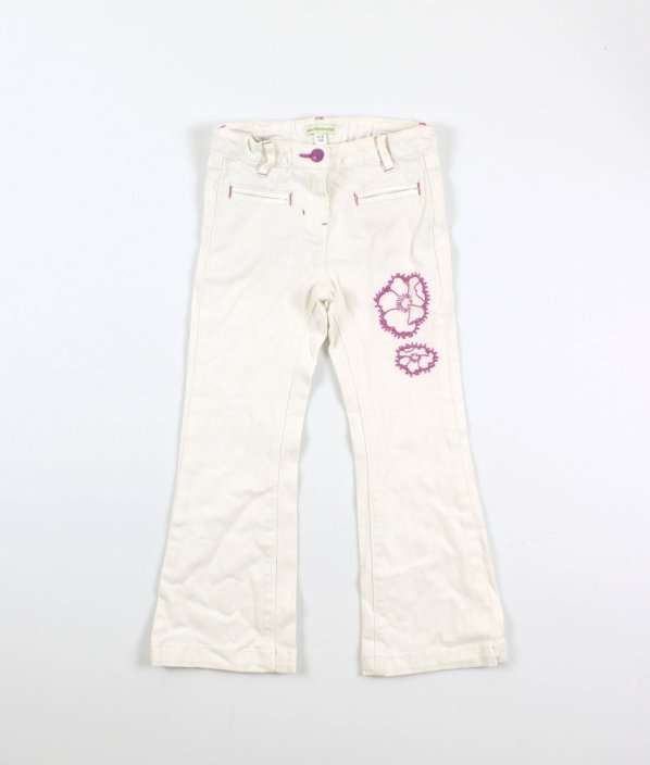 Biele rifle s výšivkou VERTBAUDET