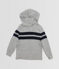 Šedý silnější hebký svetr s kapucí H&M