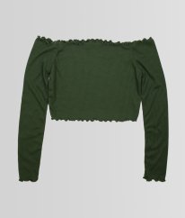 Zelené crop tričko