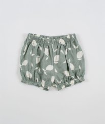 Zelenošedé kraťasy s bílým ovocem H&M