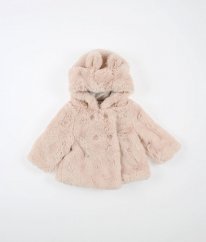 Růžový plyšový kabátek F&F