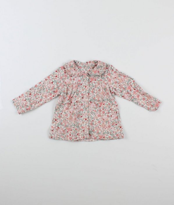 Květovaný flanelový pyžamový kabátek NUTMEG