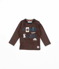 Šedohnědé proužkované triko DIRKJE