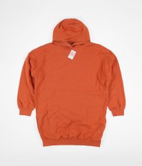 Oranžová dlouhá silnější mikina MATALAN