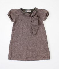 Šedorůžové třpytivé svetrové šaty H&M