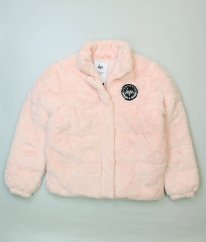 Růžová plyšová zimní bunda HYPE
