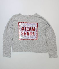 Sivé úpletové vianočné tričko PRIMARK