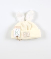 Krémová fleecová čiapka s ušami