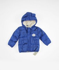 Modrá zimní bunda s dinosaury GEORGE