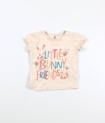 Krémové tričko s nápisem F&F