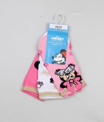 Sada 3 párov kotníkových ponožiek so trblietkami (EUR 24-26) DISNEY
