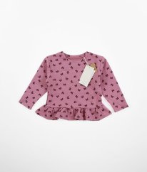 Růžovofialová tunika z biobavlny se vzorem NAME IT