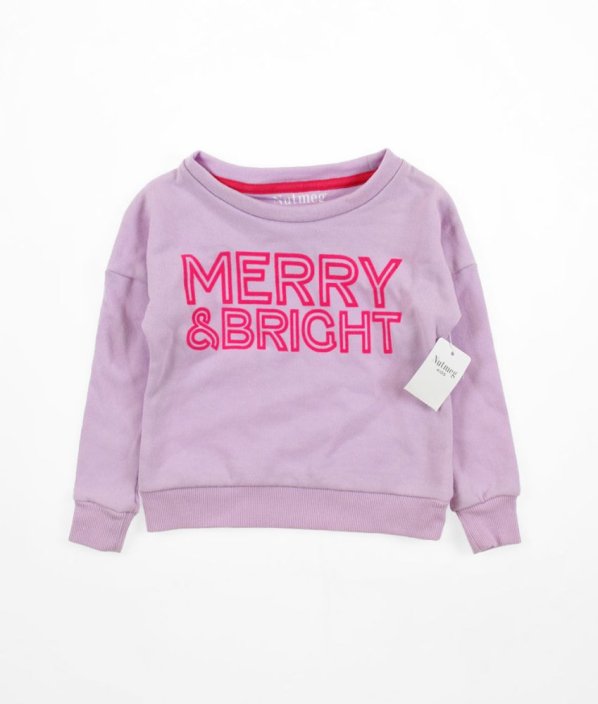 Fialová silnější vánoční mikina NUTMEG