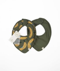 Sada 2 ks olivových slintáčků z biobavlny THE NEW