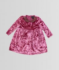 Růžovovínové sametové šaty