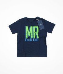 Tmavě modré tričko s nápisem TOM TAILOR