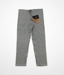 Černobílé kostičkované 3/4 legíny OVS