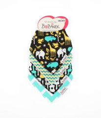 Sada 4 ks barevných zelenočerných slintáčků/šátků BOBÁNEK