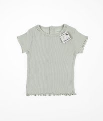 Pistáciové žebrované tričko z biobavlny KIABI