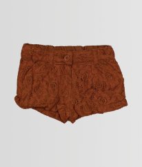 Hnedé čipkované kraťasy MATALAN