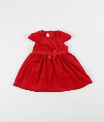 Červené sametové šaty H&M