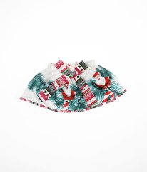 Bielo-zelená vianočná sukňa