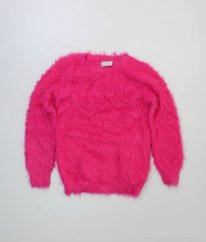 Růžový chlupatý svetr