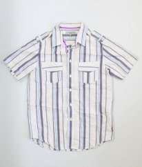 Béžovomodrá proužkovaná košile BAKER