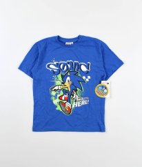 Modré oversize tričko s obrázkom SONIC