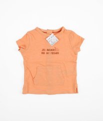 Oranžové tričko s nápisem KIABI