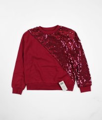 Růžovočervená silnější mikina s flitry F&F